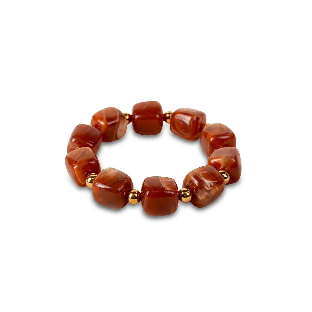 BRACCIALE ELASTICO CON PIETRE QUADRATE
