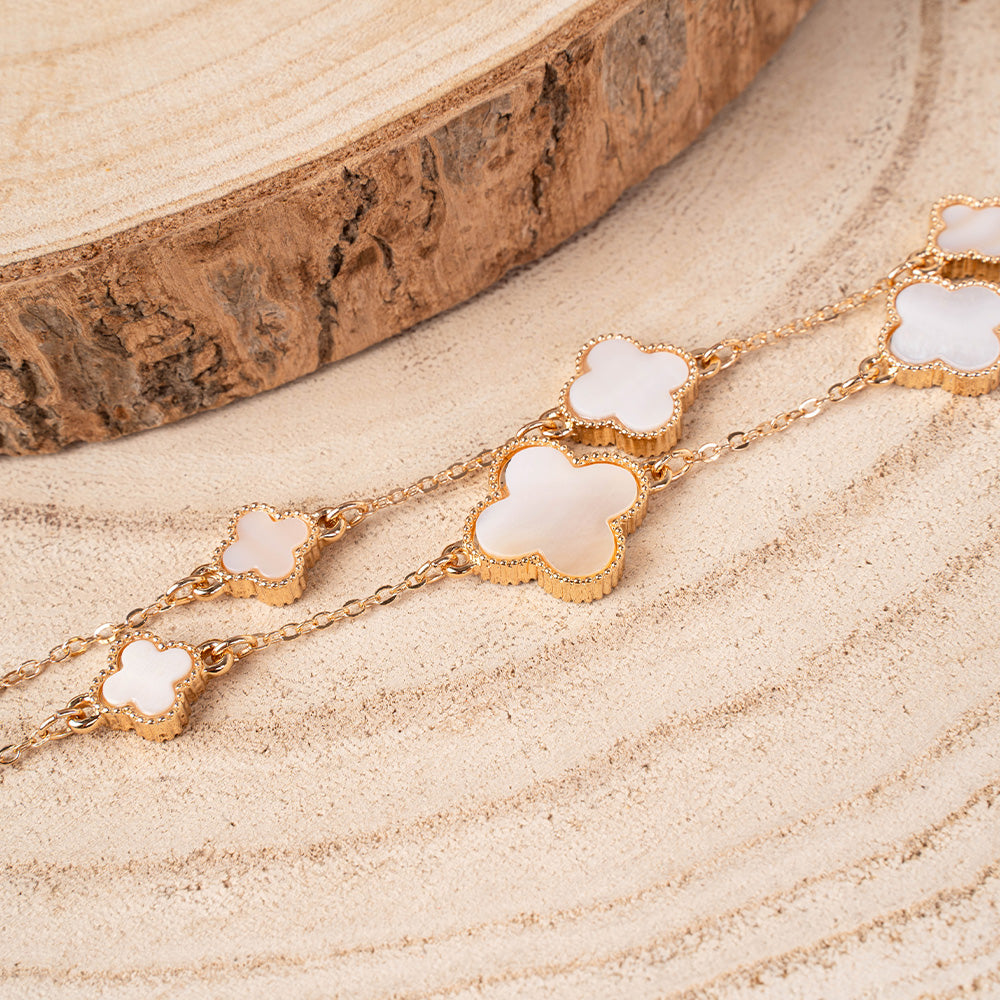 BRACCIALE MULTIFILO CON QUADRIFOGLI