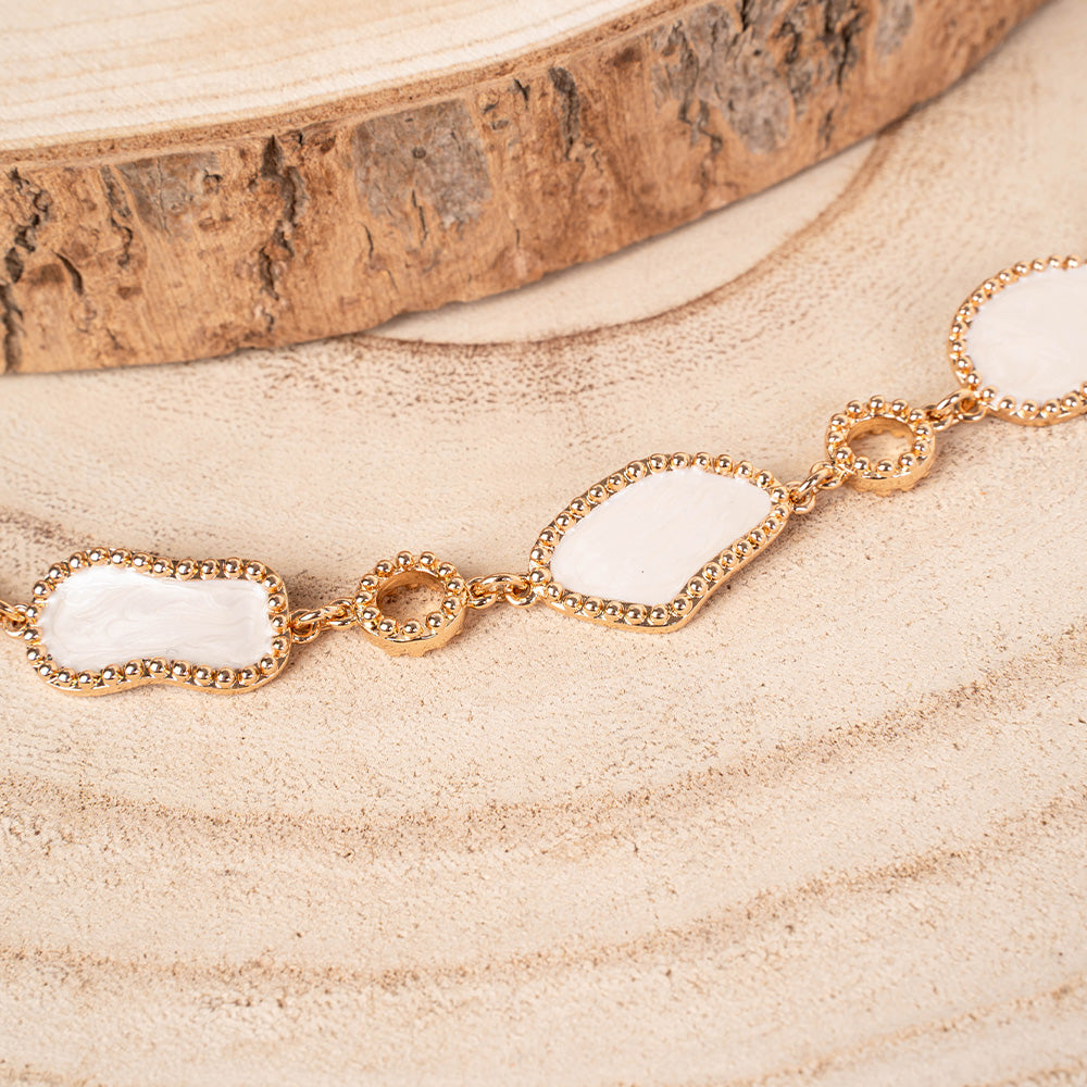 BRACCIALE CON ELEMENTI IN RESINA ASIMMETRICI