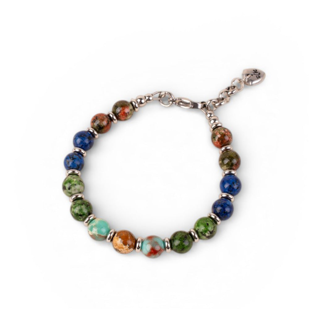 BRACCIALE CON PIETRE DURE COLORATE