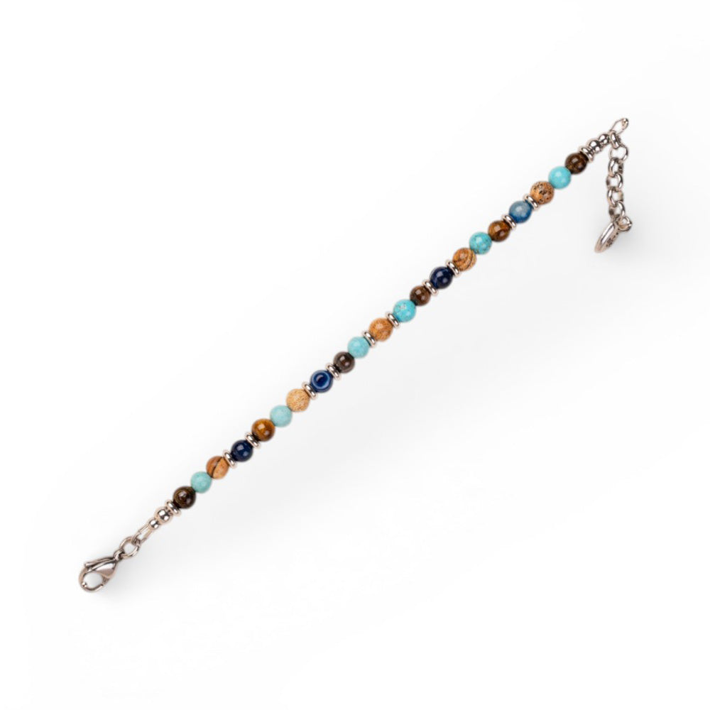 BRACCIALE CON PIETRE DURE COLORATE