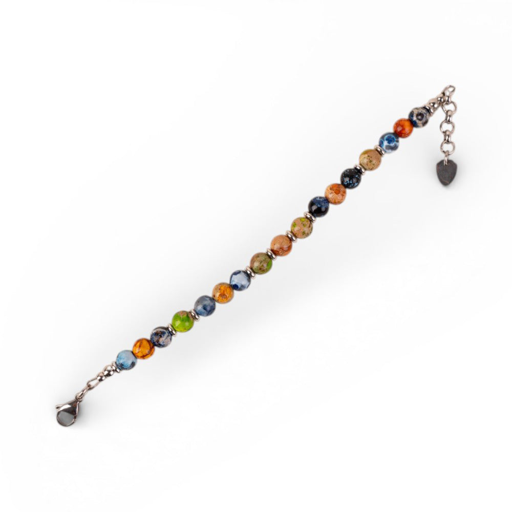BRACCIALE CON PIETRE DURE COLORATE