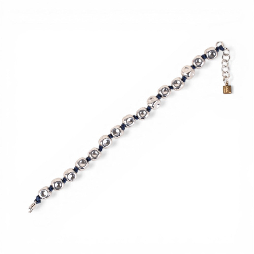 BRACCIALE CON PEPITE E CORDINO COLORATO