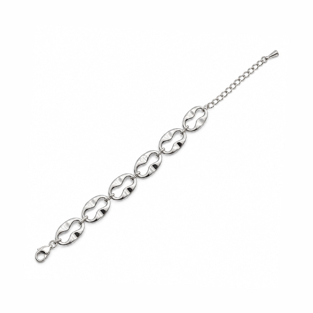 BRACCIALE A CATENA CON MAGLIE ONDULATE