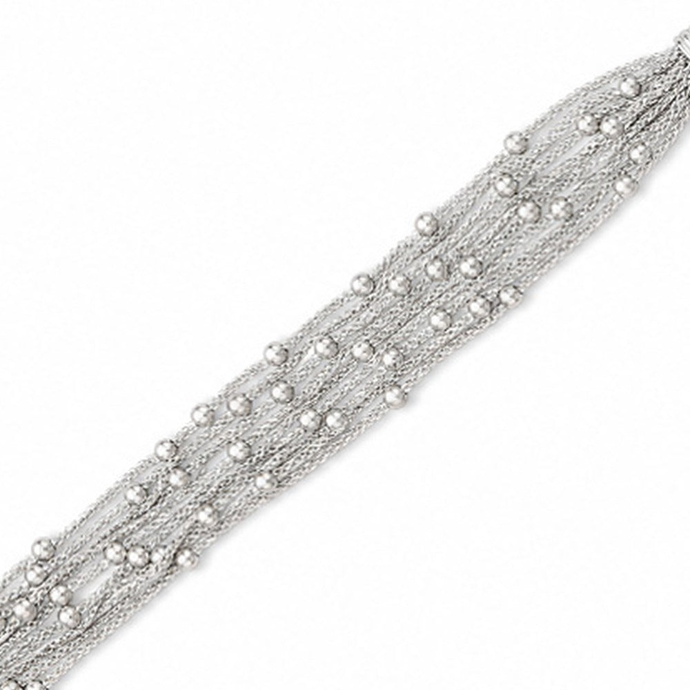 BRACCIALE A MAGLIA FINA CON DECORAZIONI A SFERA