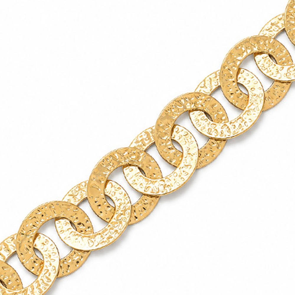BRACCIALE CERCHI GRANDI CON EFFETO MARTELLATO
