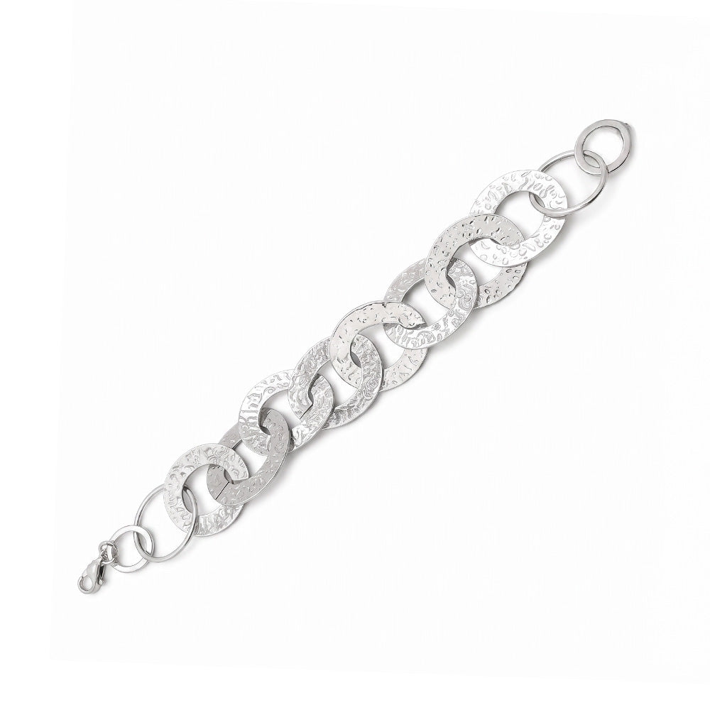BRACCIALE CERCHI GRANDI CON EFFETO MARTELLATO