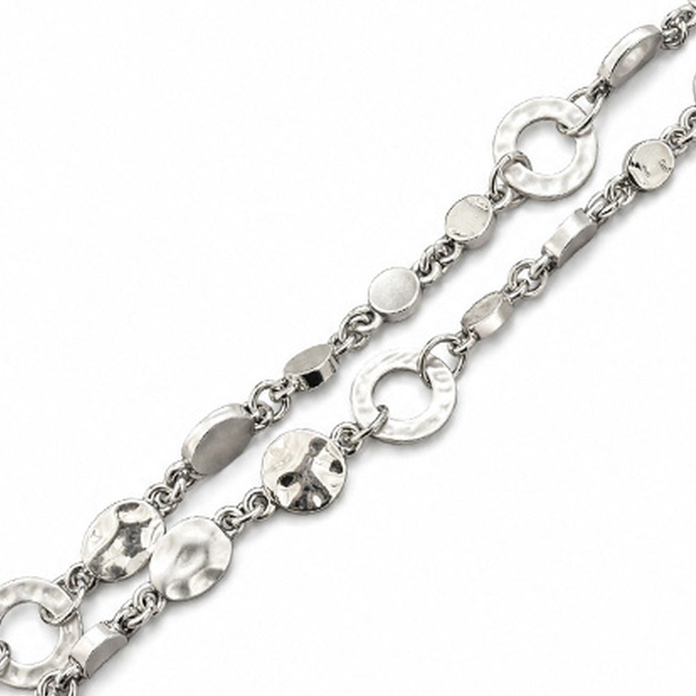 BRACCIALE CON CERCHI EFFETTO MARTELLATO SATINATO LUCIDO