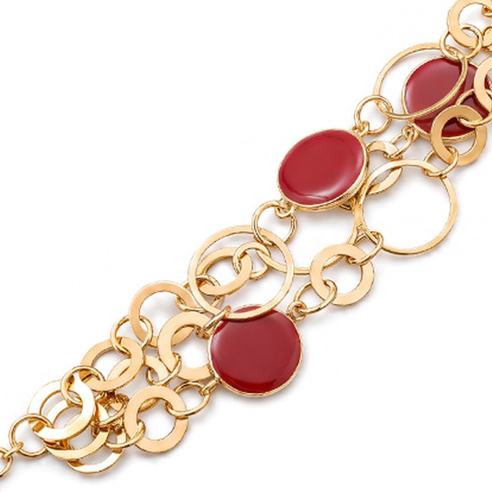 BRACCIALE MORBIDO MULTIFILO CON ELEMENTI CIRCOLARI COLORATI