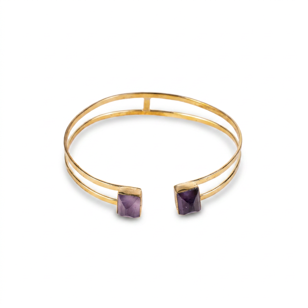 ADJUSTABLE RIGID BRACELET WITH STONES