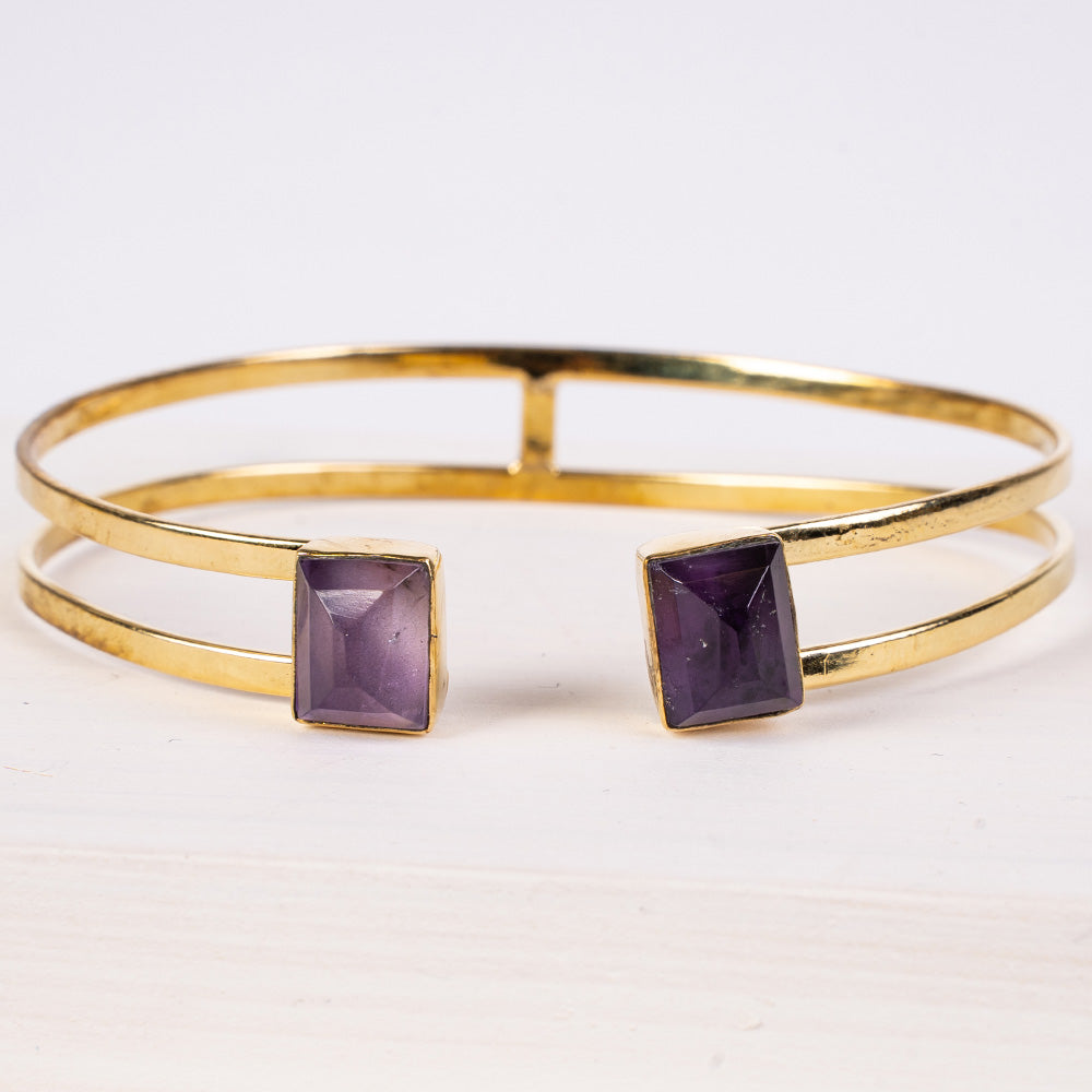 BRACCIALE RIGIDO REGOLABILE CON PIETRE