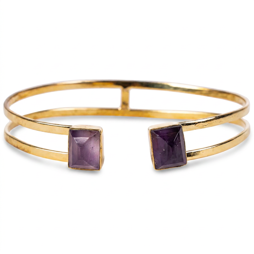 ADJUSTABLE RIGID BRACELET WITH STONES