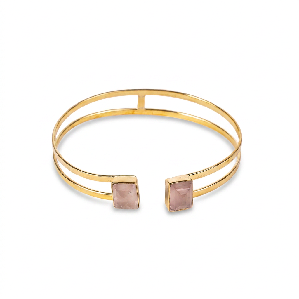ADJUSTABLE RIGID BRACELET WITH STONES