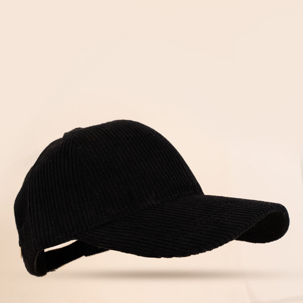 CAPPELLO CON VISIERA IN VELLUTO A COSTINE