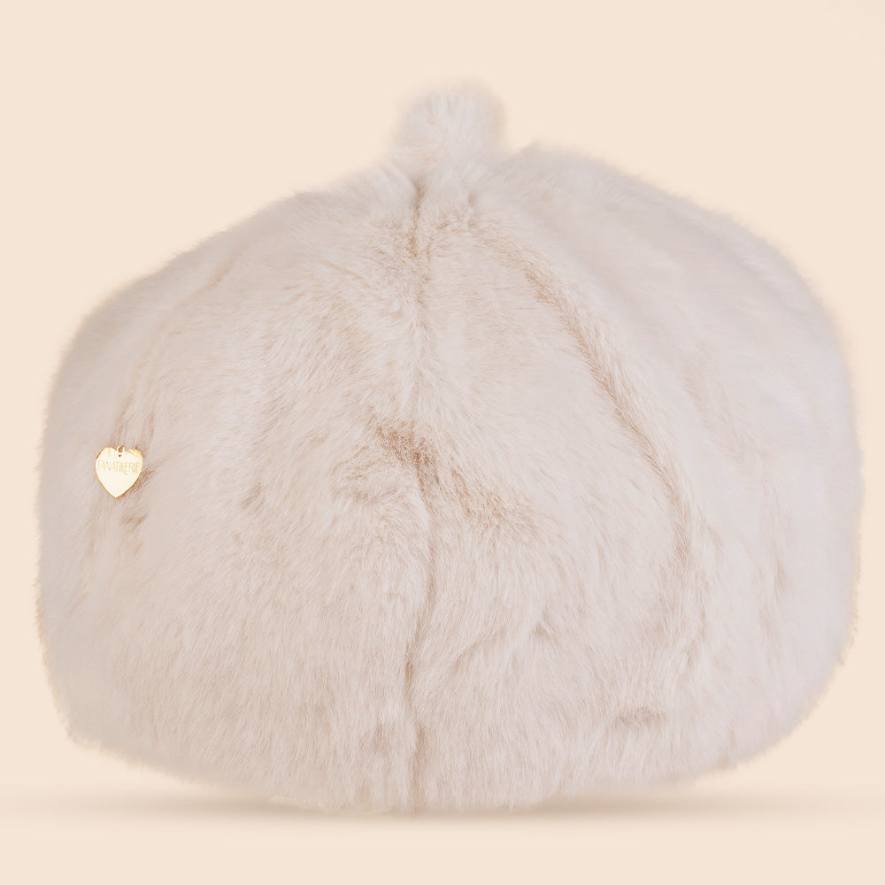 CAPPELLO MODELLO BASCO IN ECOPELLICCIA