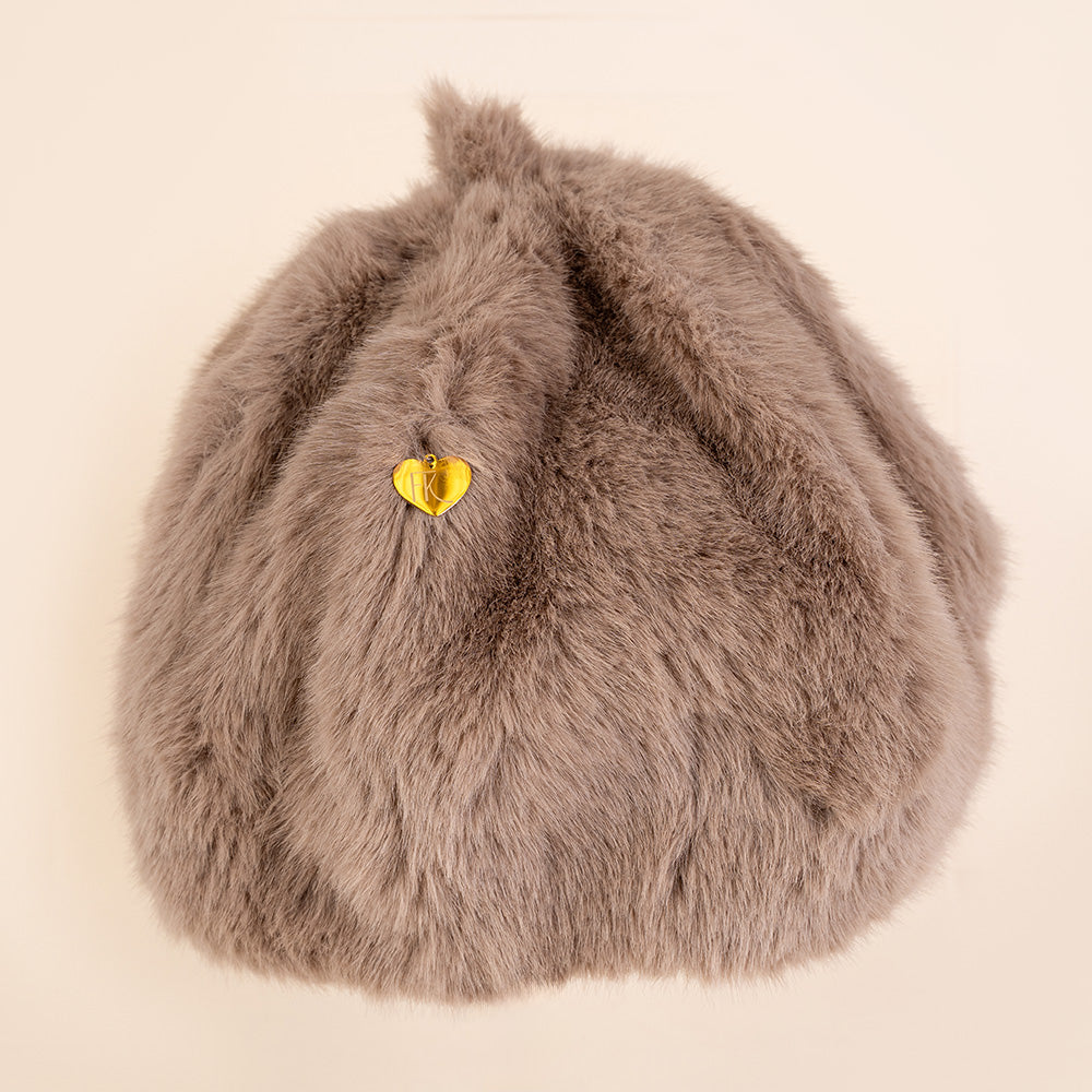 CAPPELLO MODELLO BASCO IN ECOPELLICCIA