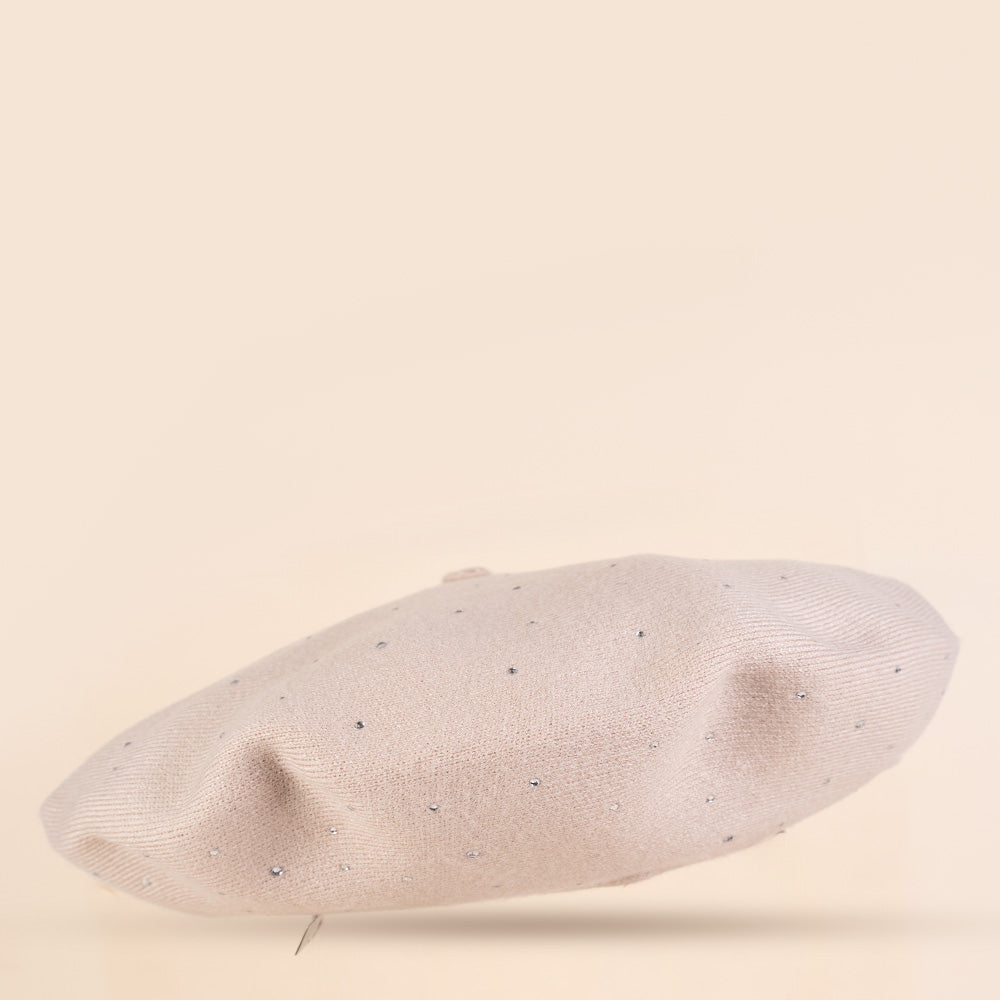 CAPPELLO BASCO A COSTINE CON GLITTER