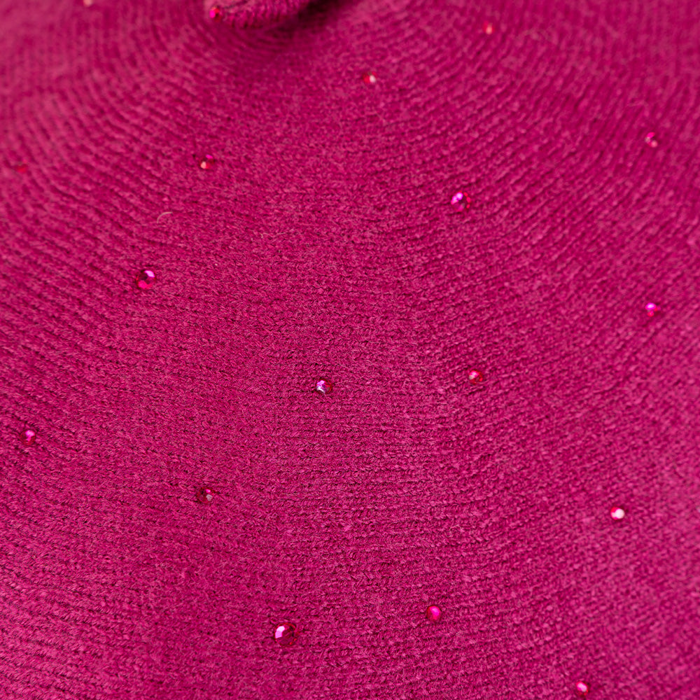 CAPPELLO BASCO A COSTINE CON GLITTER