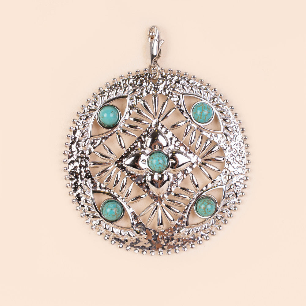 CHARM CIONDOLO ROSONE CON PIETRE