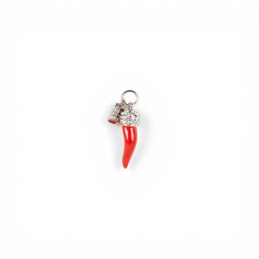 CHARM CON CORNO E TESTA DI STRASS