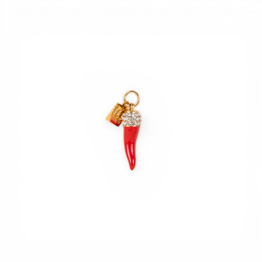 CHARM CON CORNO E TESTA DI STRASS