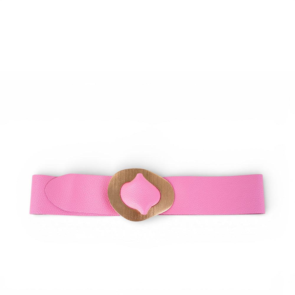 CINTA ALTA SCAMOSCIATA CON FIBBIA SATINATA