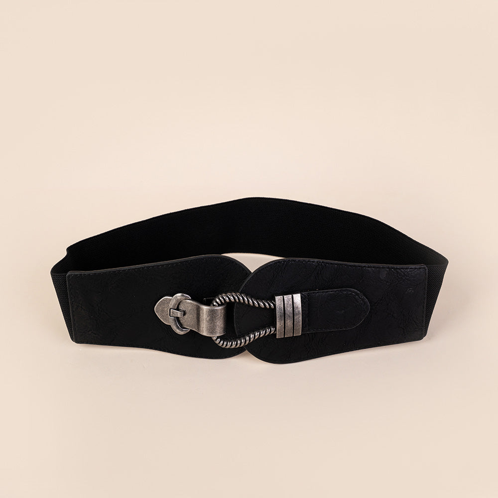 CINTURA ELASTICA CON CHIUSURA RIGATA A CAPPIO