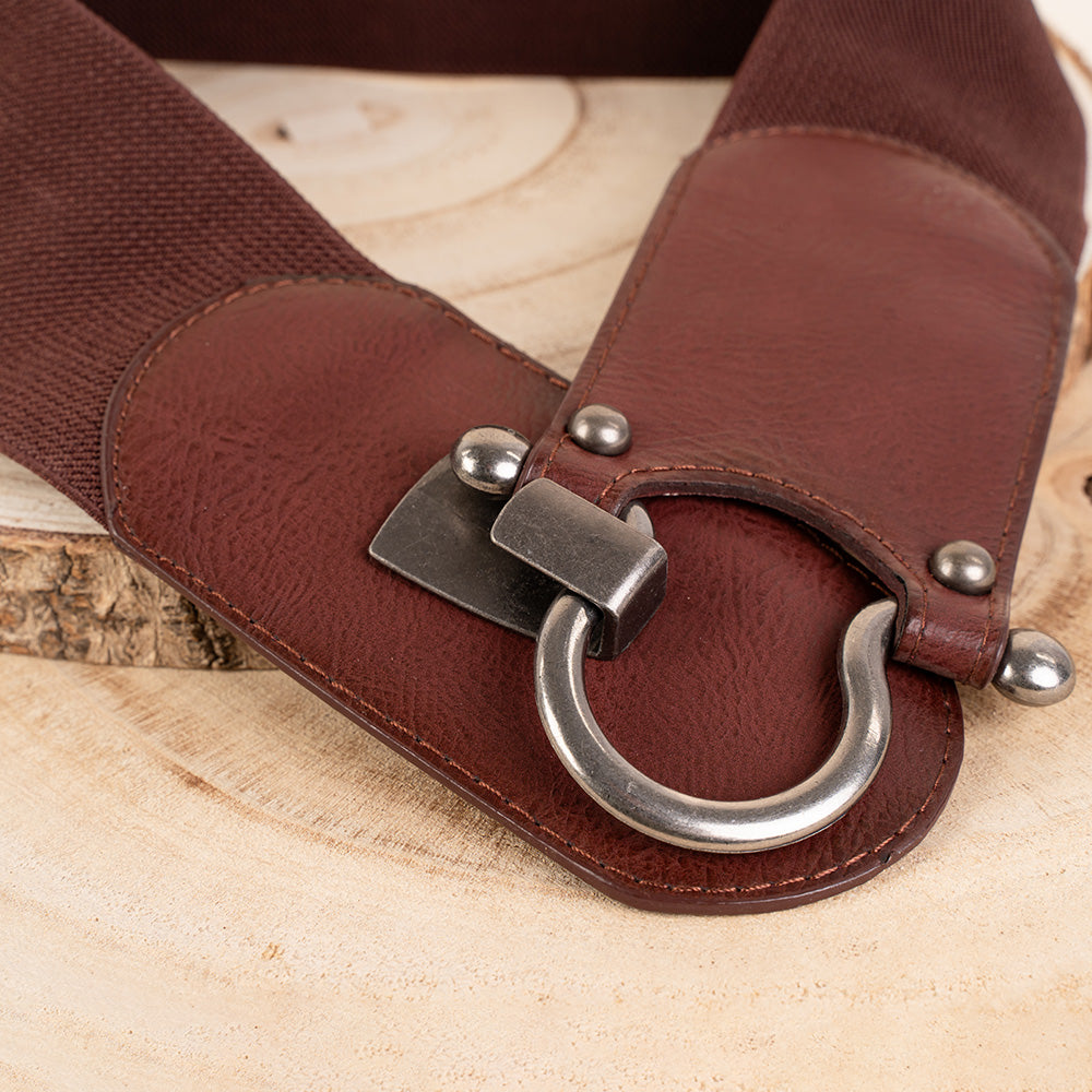 CINTURA ELASTICA CON GANCIO E CAPPIO LISCIO