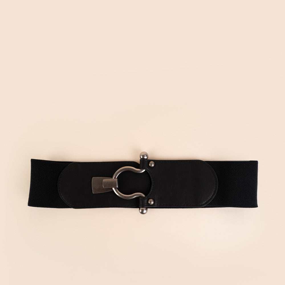 CINTURA ELASTICA CON GANCIO E CAPPIO LISCIO