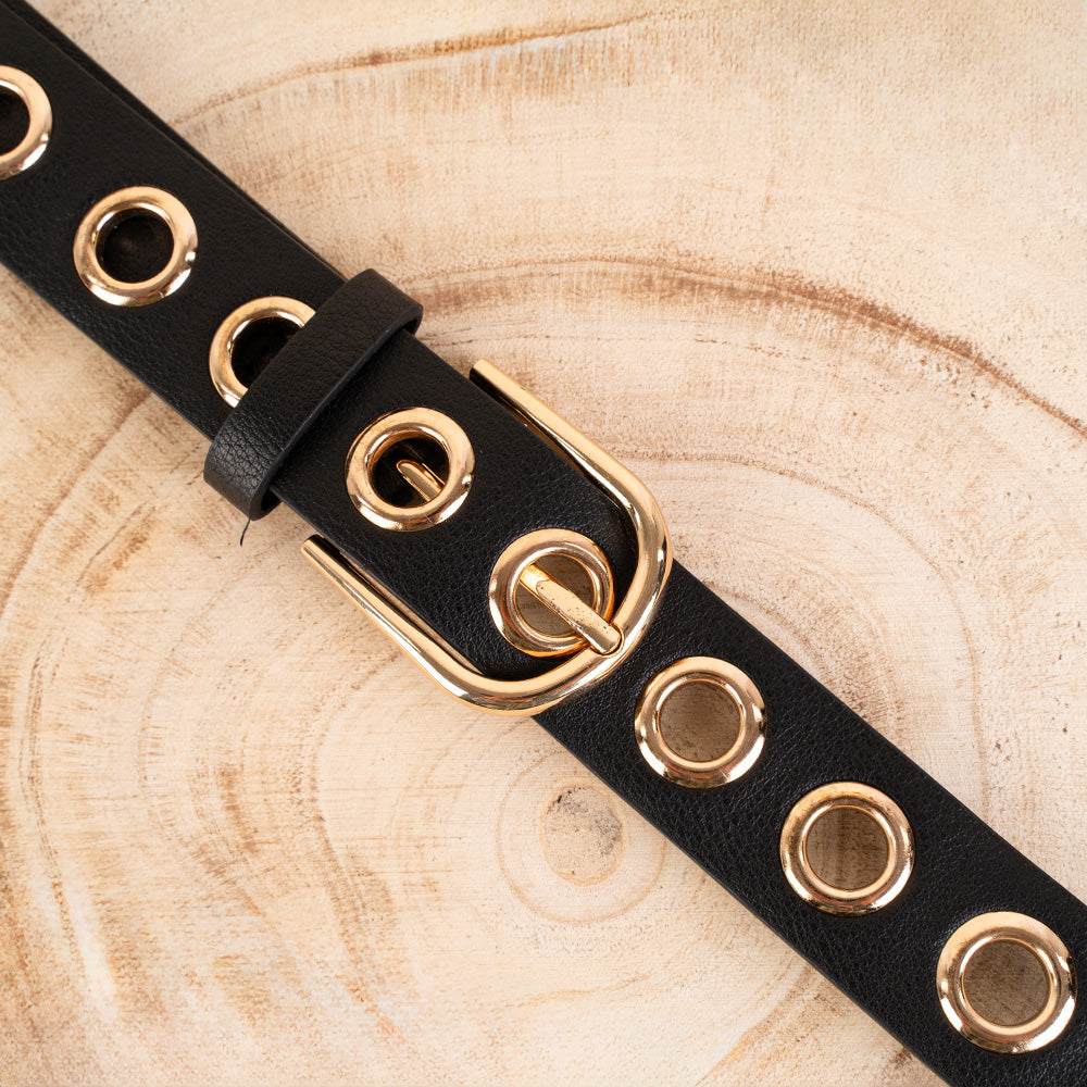 CINTURA CON BORCHIE BUCATE