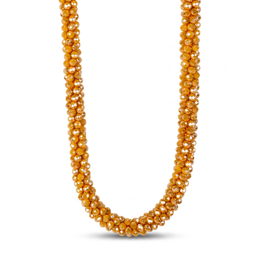 FACETED CRYSTAL CHOKER NECKLACE