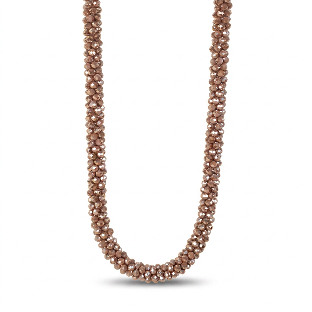 FACETED CRYSTAL CHOKER NECKLACE
