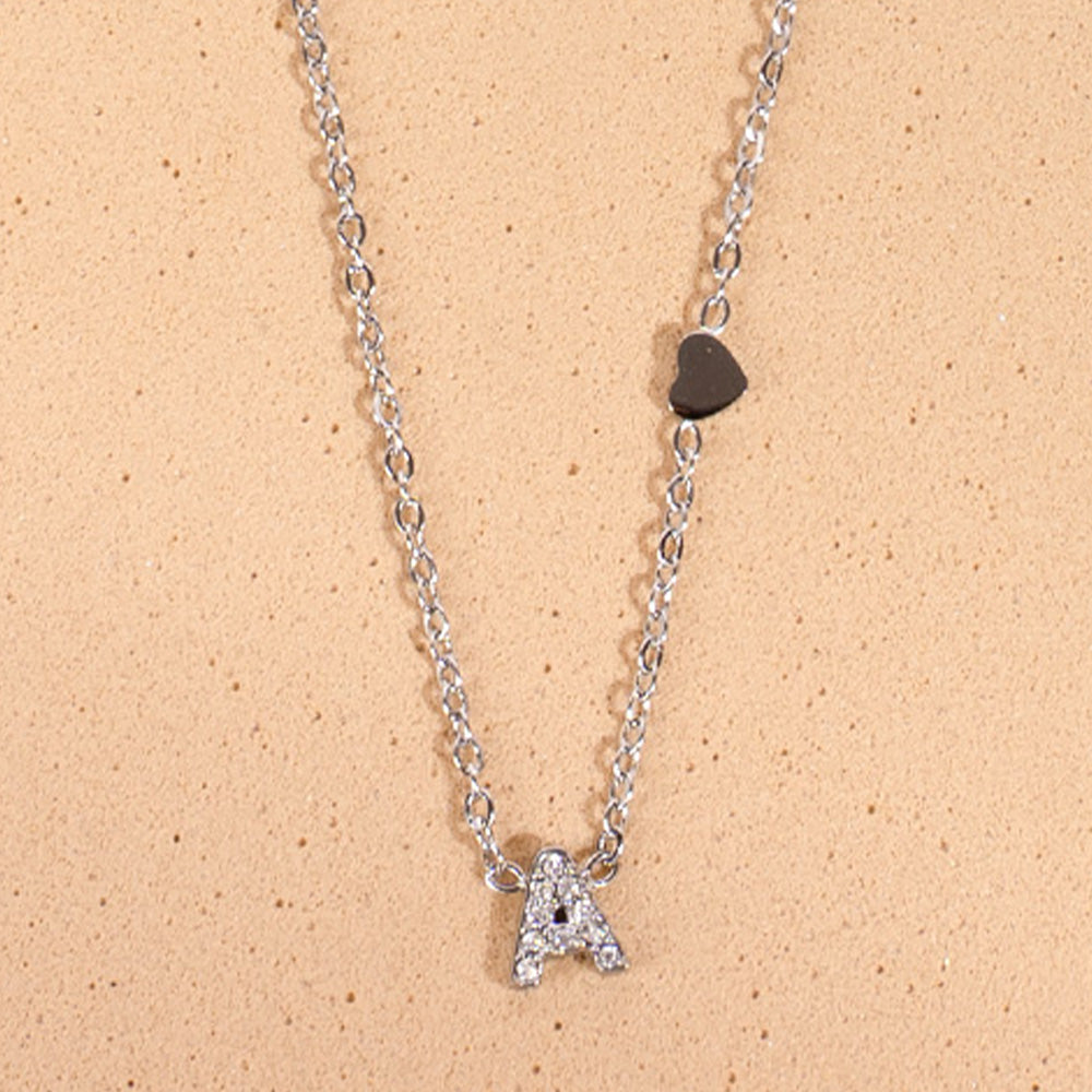 COLLANA GIROCOLLO CON LETTERA CON STRASS
