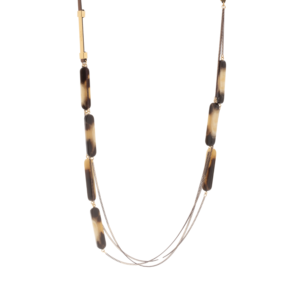 LONG NECKLACE WITH PENDANT CRYSTALS