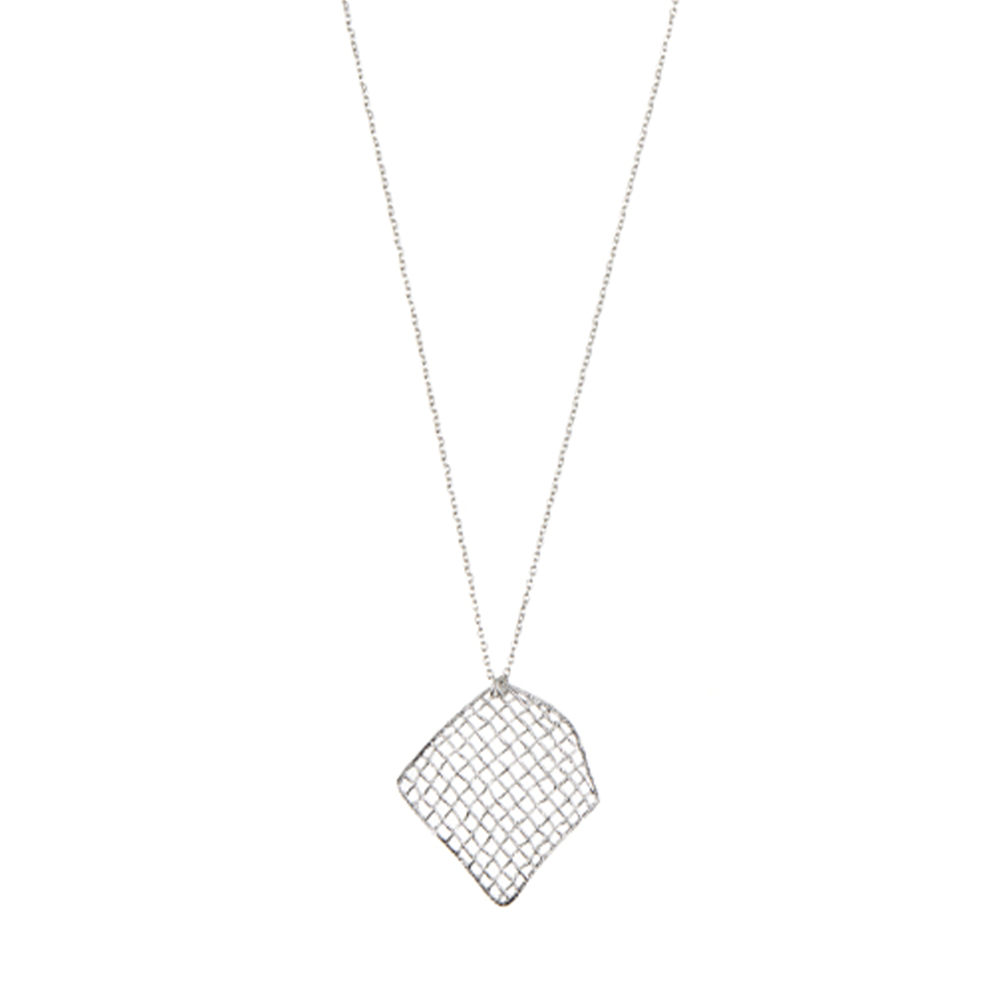 LONG NECKLACE WITH RHOMBUS PENDANT