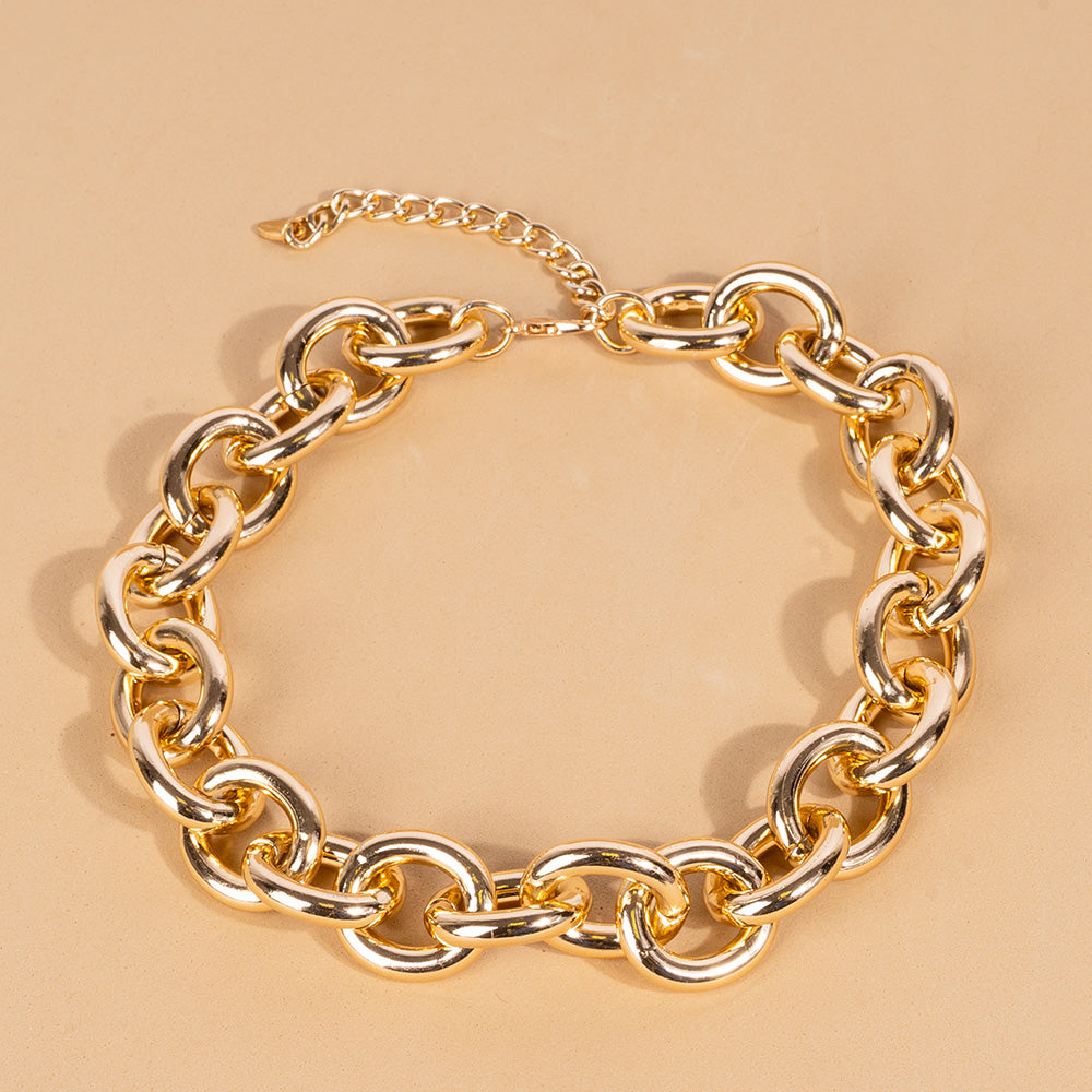 CHOKER NECKLACE WITH OVAL CHAINS