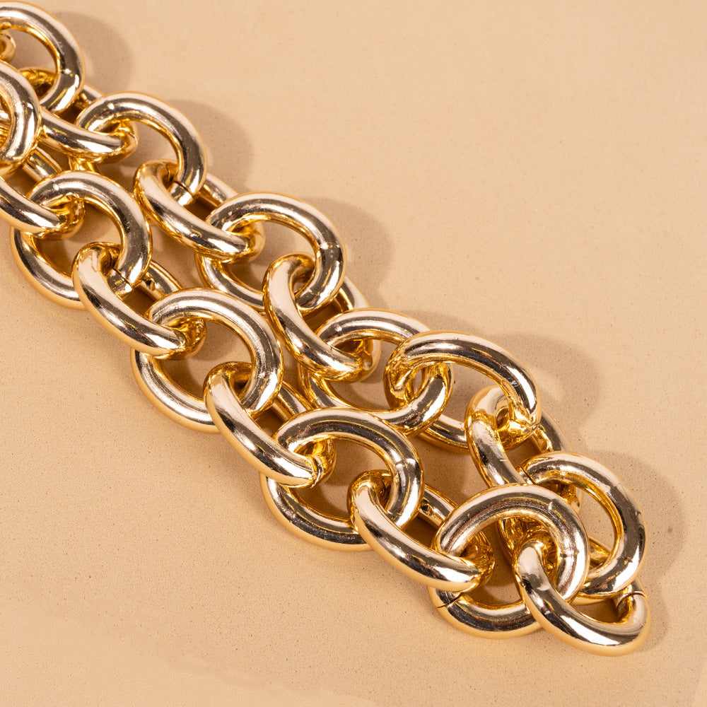 CHOKER NECKLACE WITH OVAL CHAINS