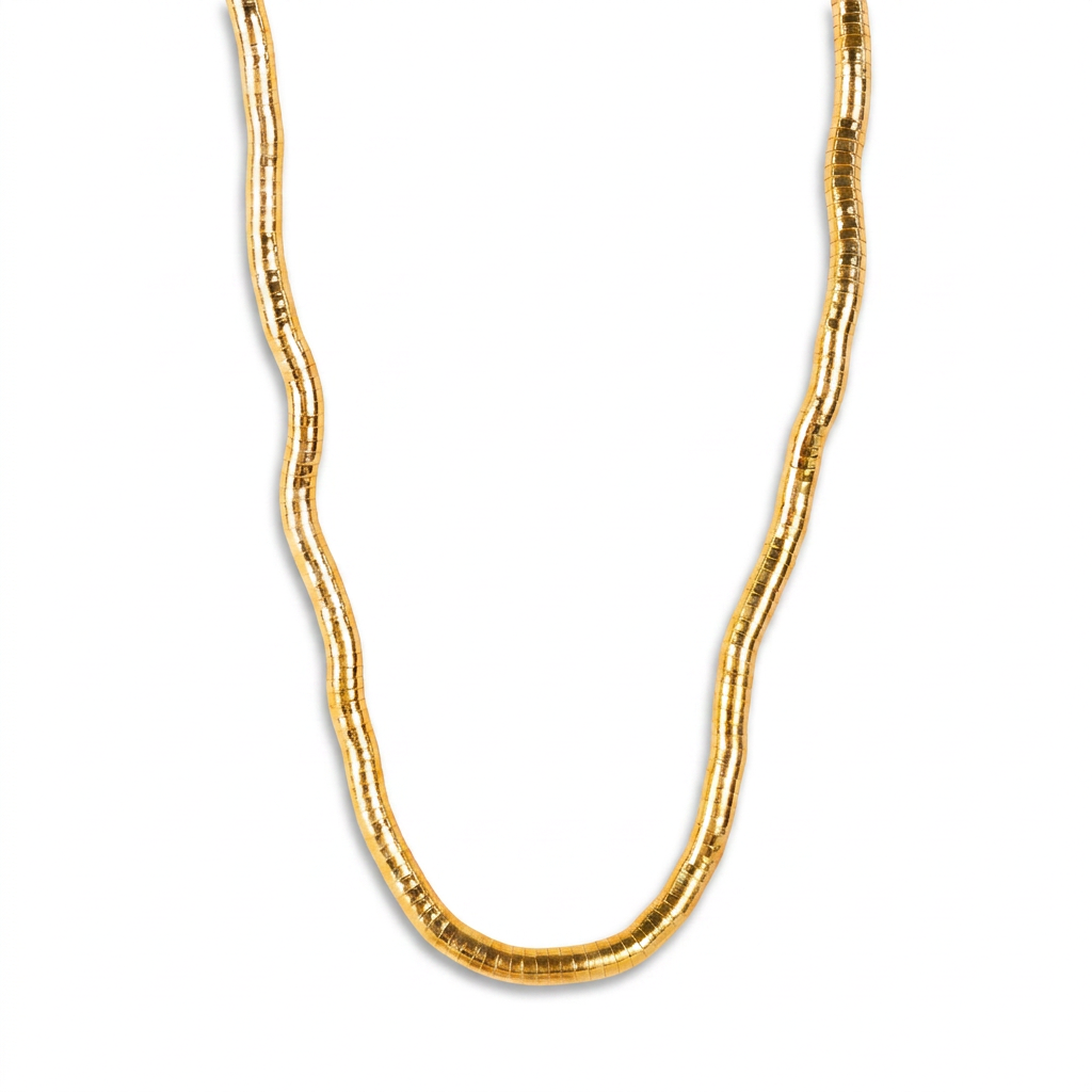 LONG ROUND SNAKE MODELLABLE NECKLACE