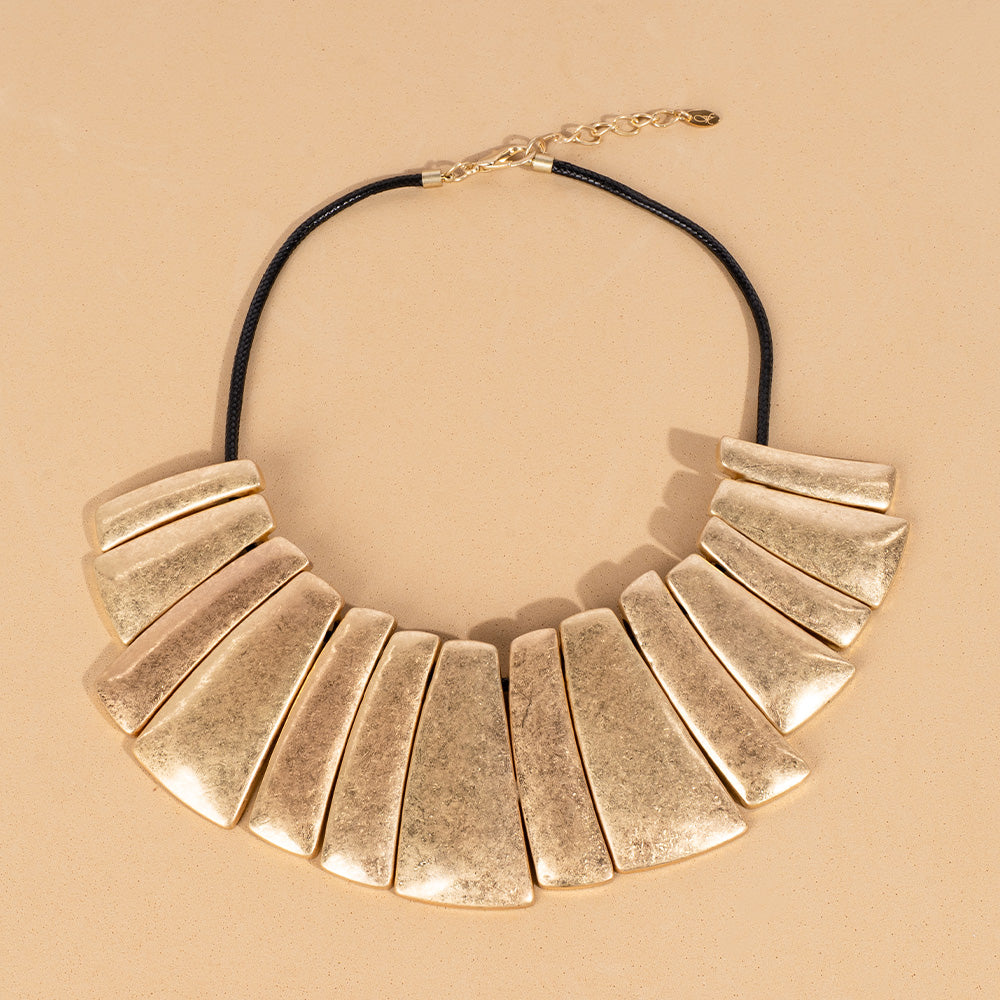 CHOKER NECKLACE WITH ASYMMETRIC PENDANTS ETHNIC STYLE