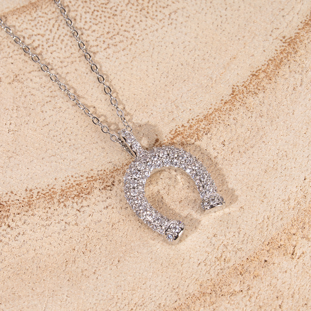 COLLANA GIROCOLLO CON FERRO DI CAVALLO E STRASS