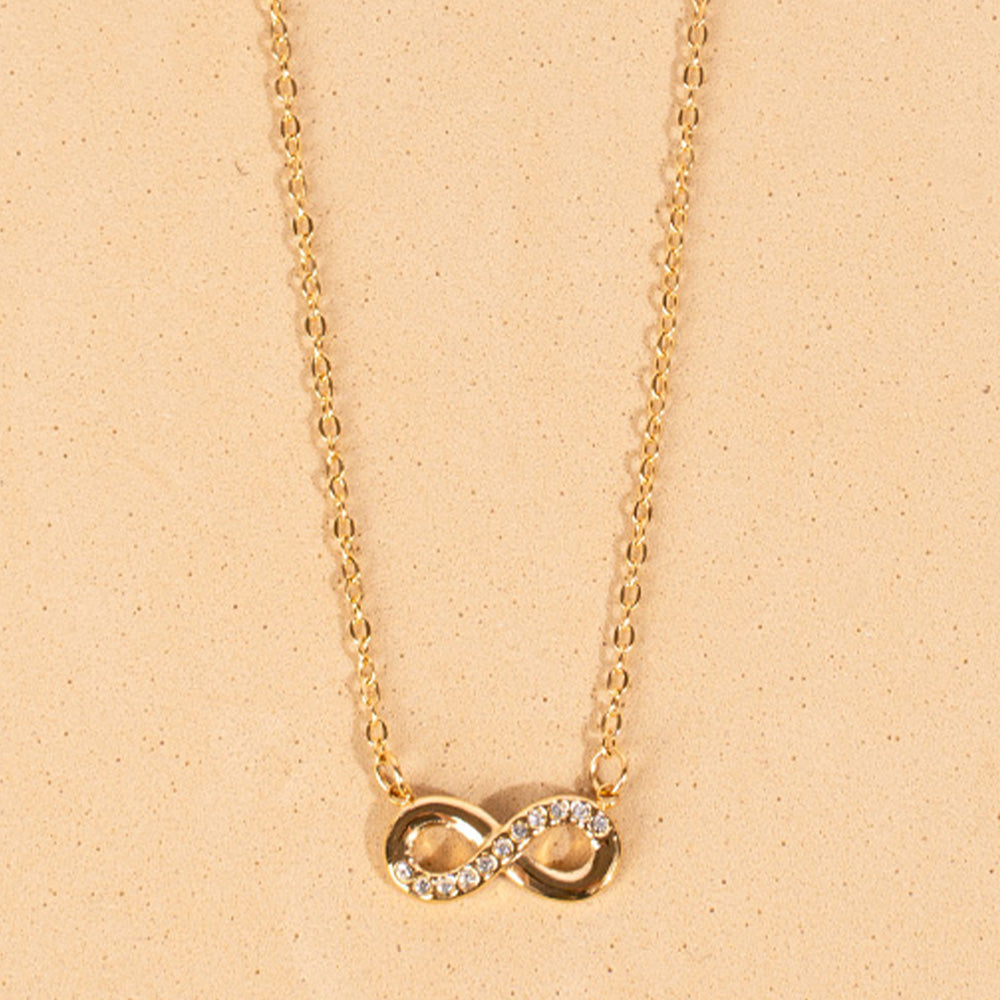COLLANA GIROCOLLO CON INFINITO E STRASS