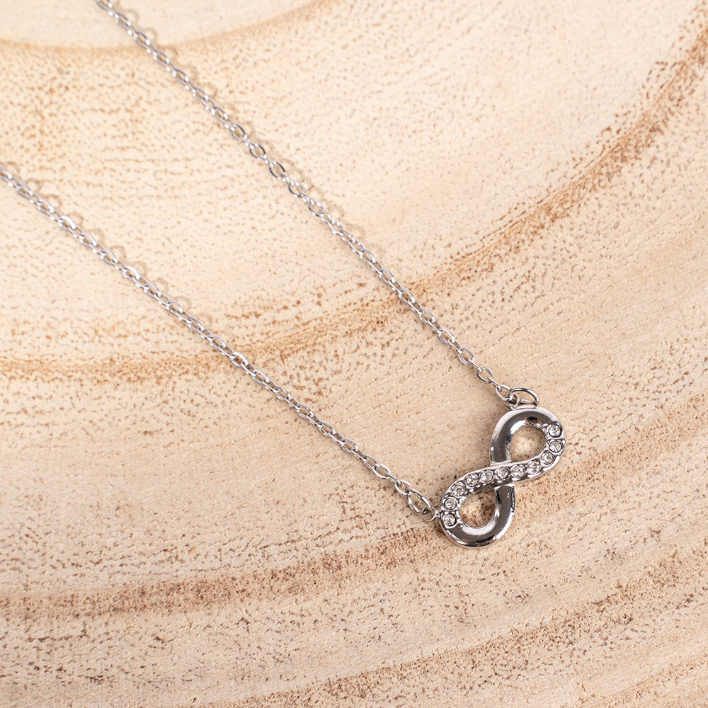 COLLANA GIROCOLLO CON INFINITO E STRASS