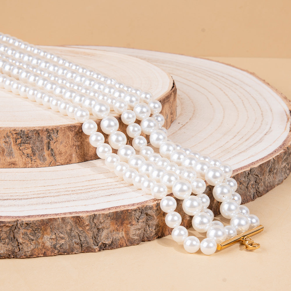 MULTI-STRAND PEARL NECKLACE