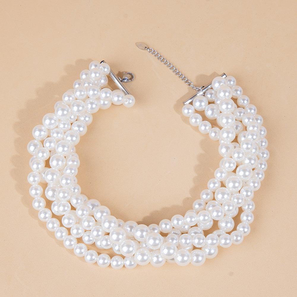 MULTI-STRAND PEARL NECKLACE