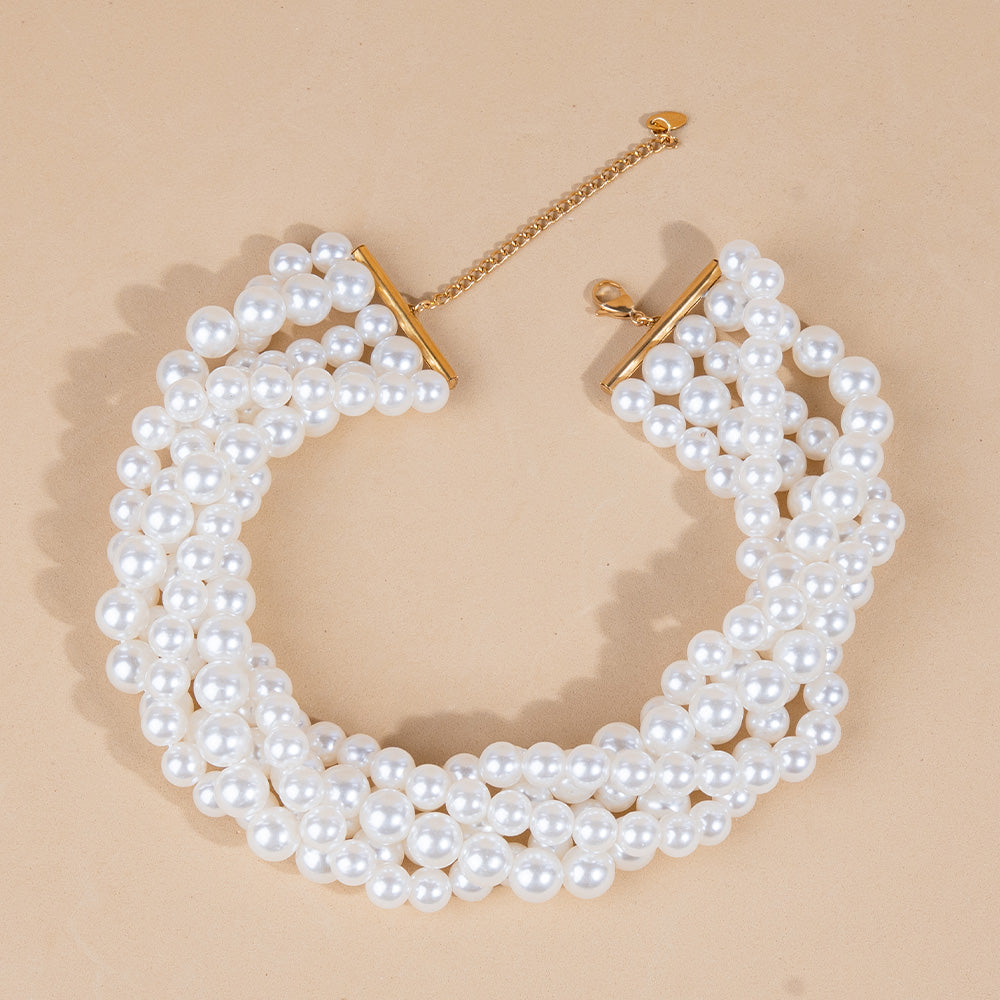 MULTI-STRAND PEARL NECKLACE