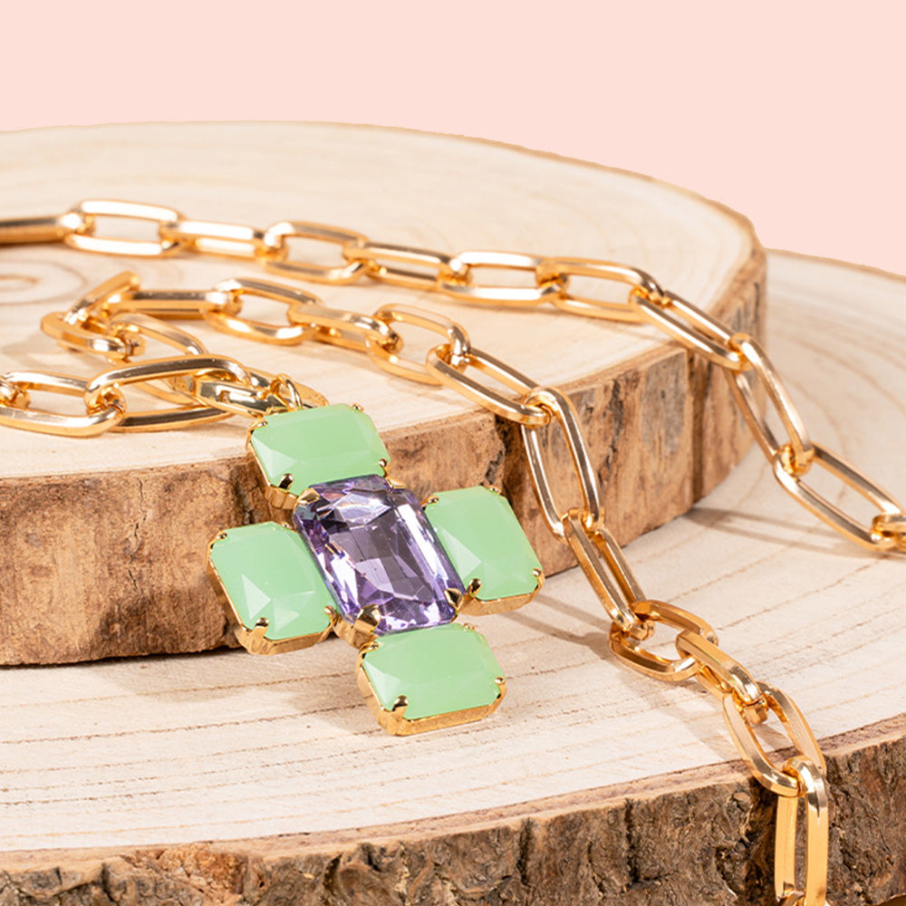 COLLANA LUNGA CON CROCE GRANDE