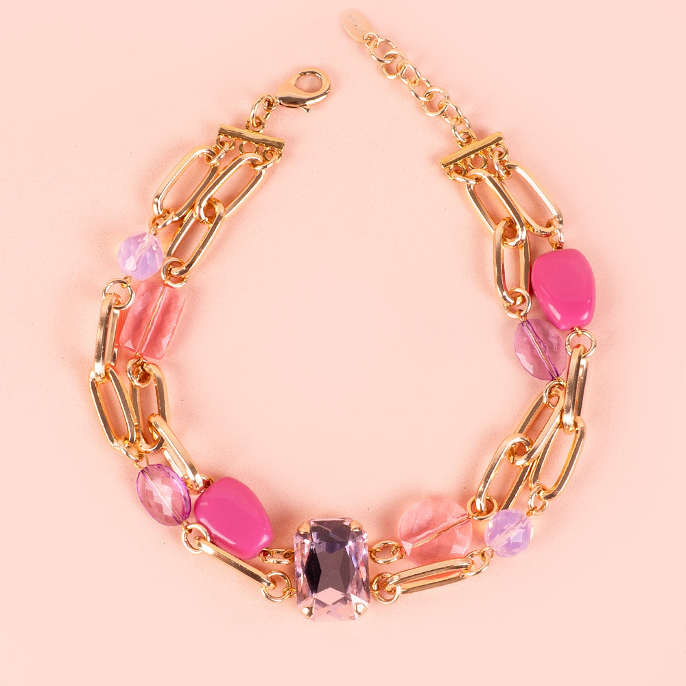 COLLANA CHOKER CON DOPPIO FILO DI PIETRE