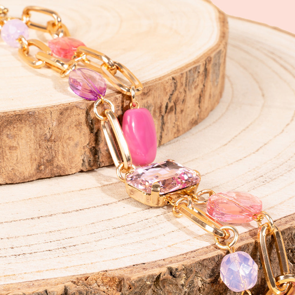 COLLANA CHOKER CON DOPPIO FILO DI PIETRE