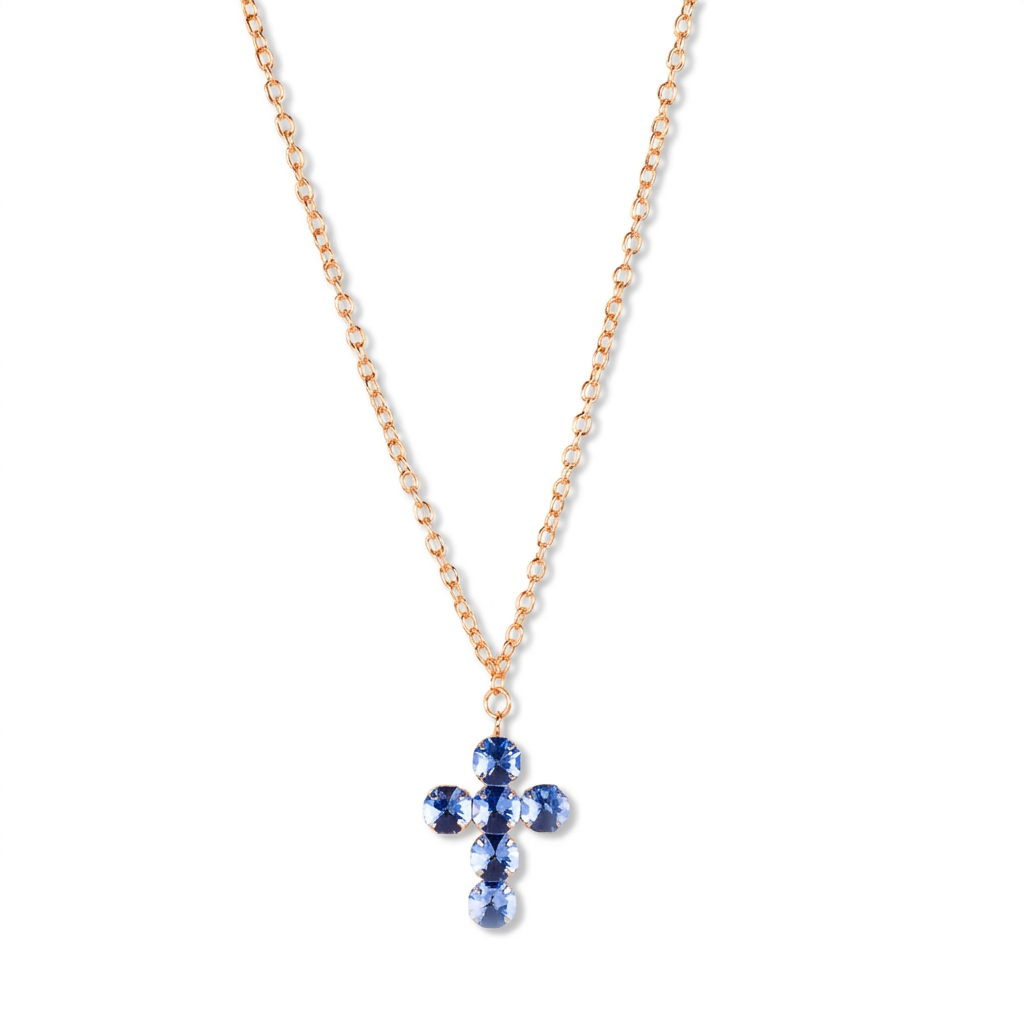 COLLANA LUNGA CON PENDENTE A CROCE