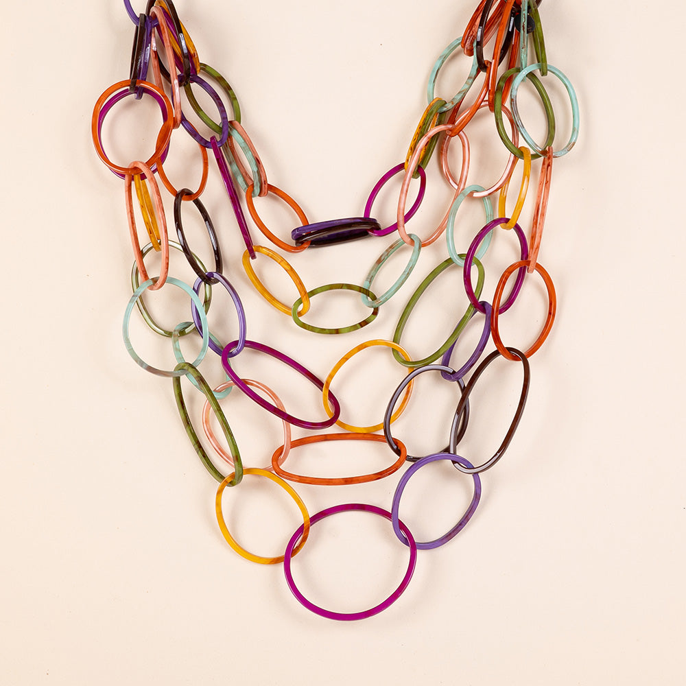 LONG NECKLACE WITH CHAIN WITH OVAL LINK